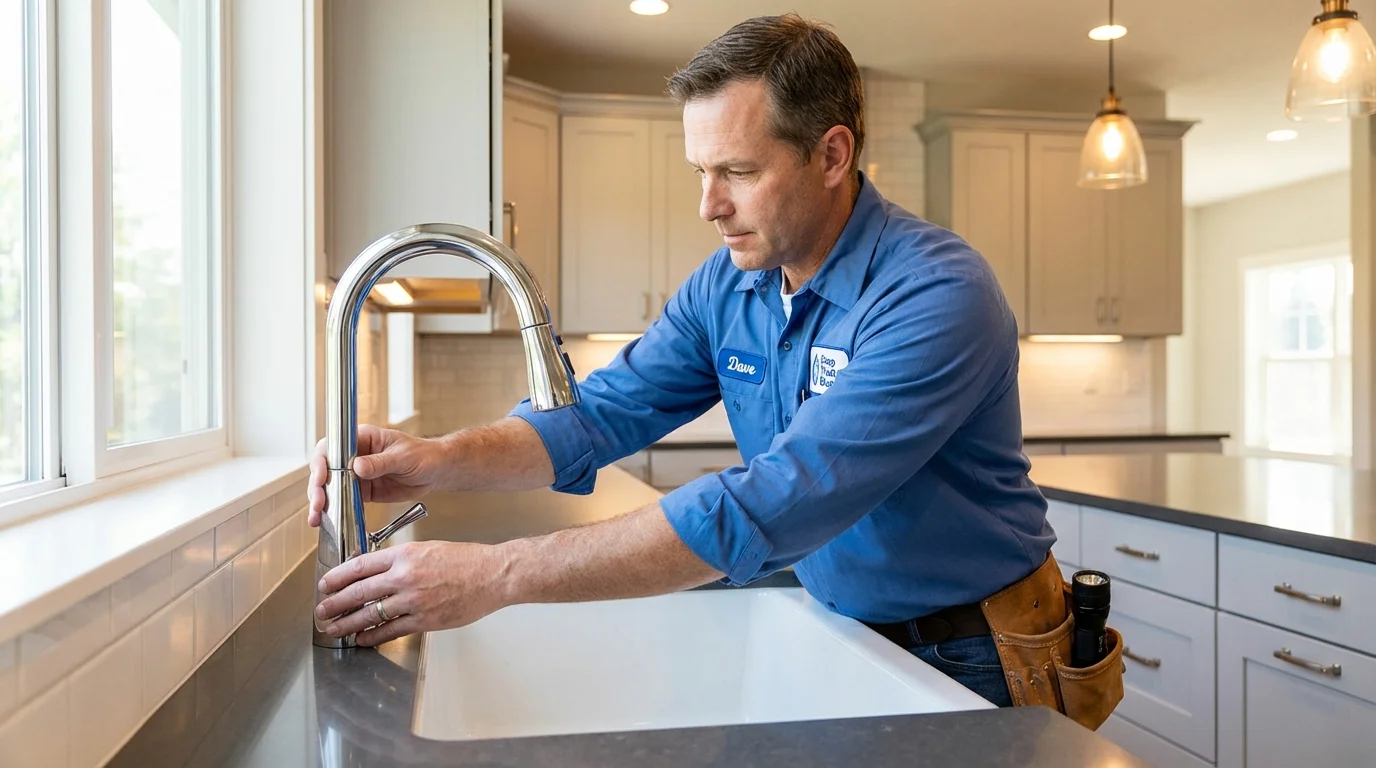 Kitchen faucet installation by Johns Plumbing LLC in Rio Rico